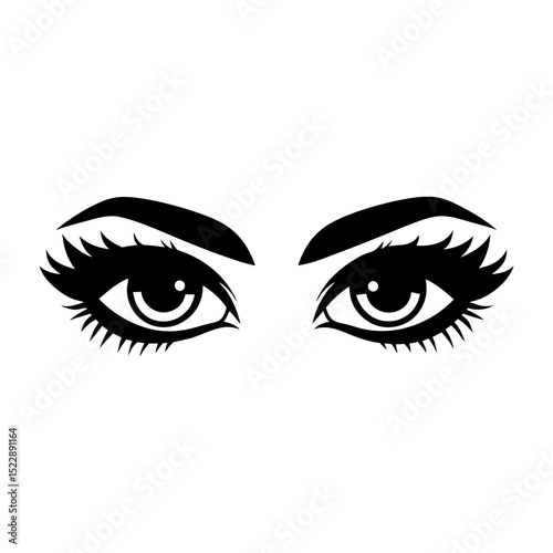 eyes vector art silhouette