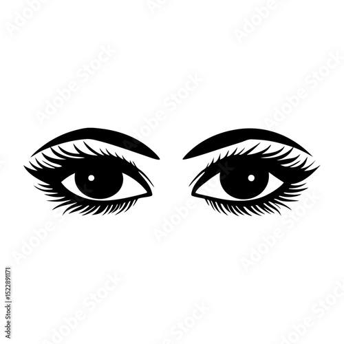 eyes vector art silhouette