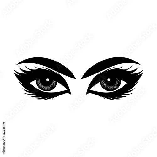 eyes vector art silhouette