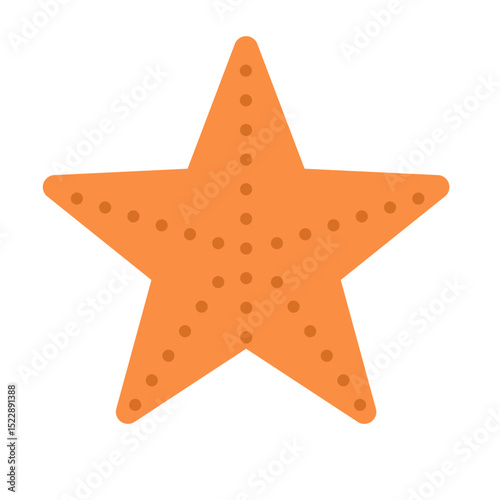 Red starfish beach illustration