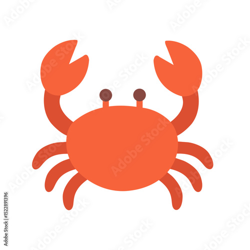 Cute red crab illustration