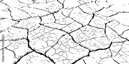 "Abstract grunge scratch wall texture design and black damaged rusty crack  on white background, Vector grunge style cracked texture with cracked pattern background, isolated on a background. llustrat