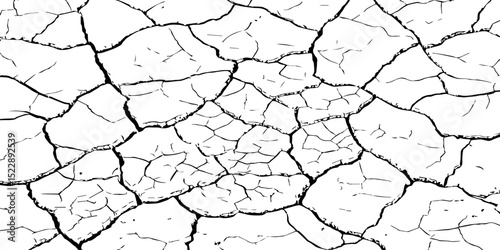 "Abstract grunge scratch wall texture design and black damaged rusty crack  on white background, Vector grunge style cracked texture with cracked pattern background, isolated on a background. llustrat