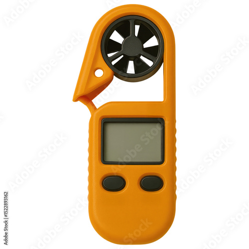Digital Handheld Anemometer for Measuring Wind Speed Orange Device