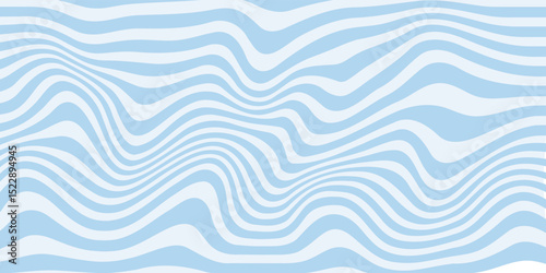 Abstract background seamless pattern with colorful waves. Trendy vector illustration in retro psychedelic style