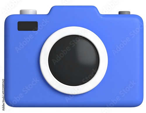 Blue cartoon camera