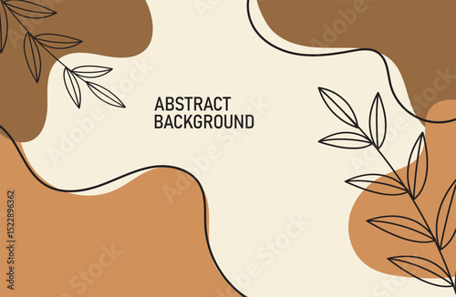 Abstract botanical wall art set with minimalist organic shapes and earthy tones. Modern, elegant design ideal for home decor, posters, prints, and digital backgrounds.

