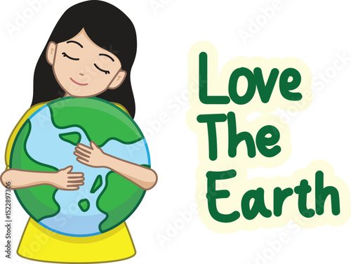 Woman Hugging Planet Earth