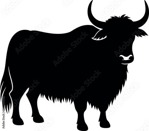 yak line art silhouette vector illustration