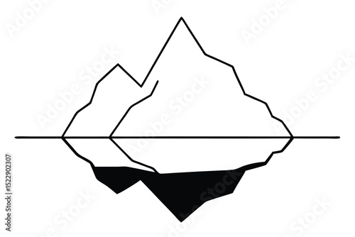 iceberg-ocean-reflection-minimalist-art--website-d.eps