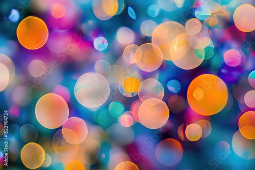 Abstract bokeh explosion of vibrant colors