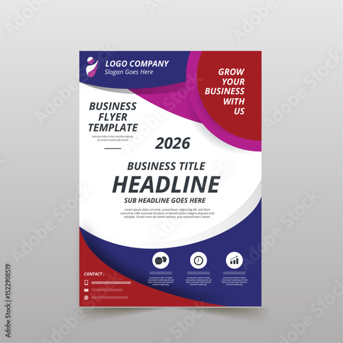 Corporate business flyer template vector image