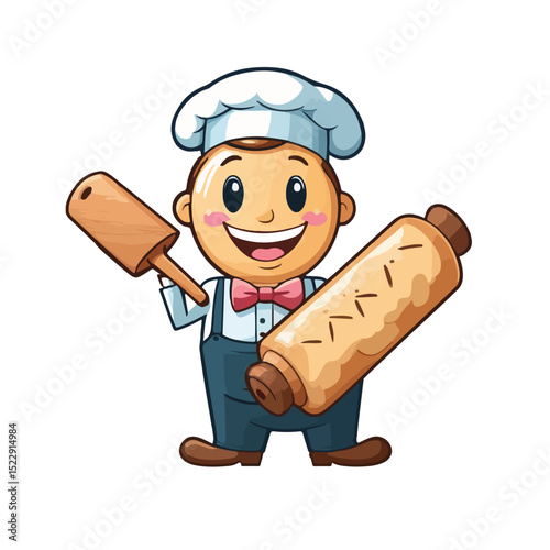 Cute Rolling Pin Icon
