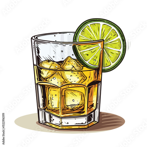 Authentic Tequila Mexican Drink Vector Illustration for Design Projects