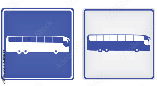 Bus station sign. vector illustration