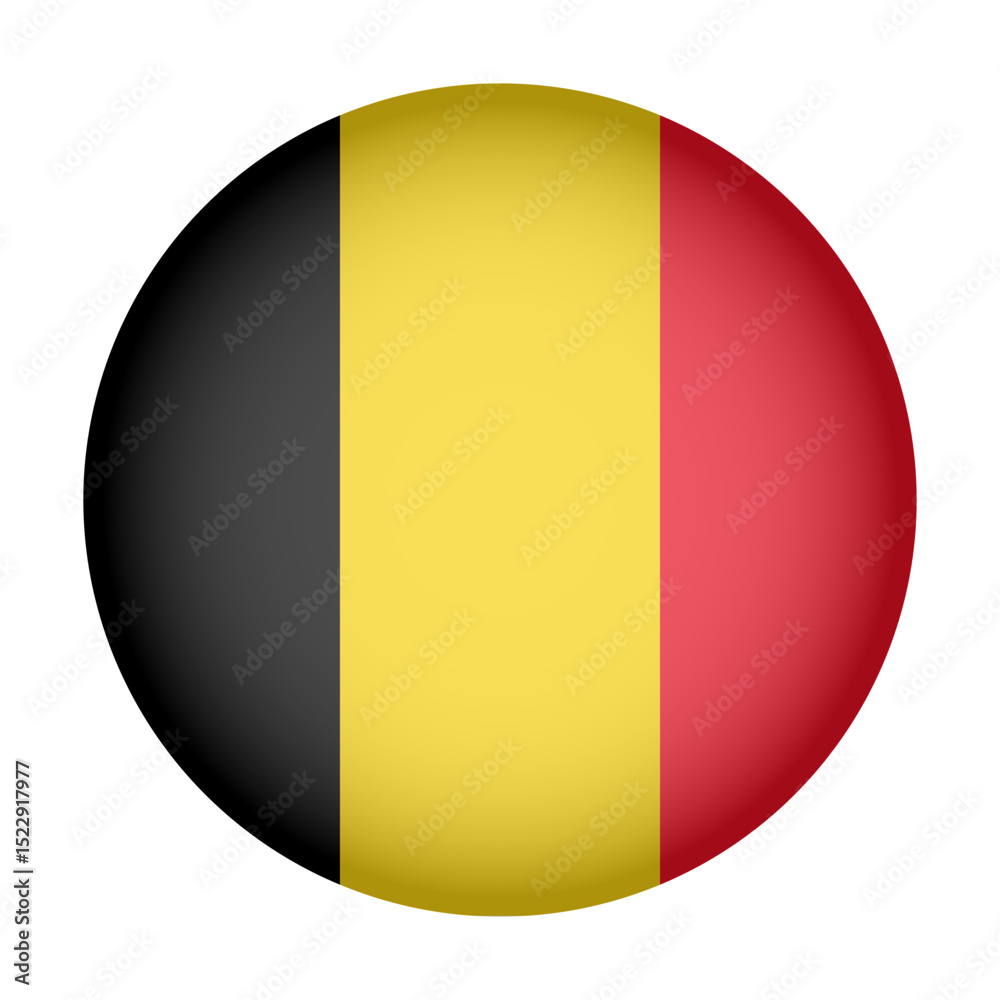 Fototapeta premium belgium flag button