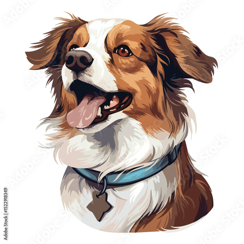 Professional Vector Illustration of Isolated Dog Collar for Pet Accessories