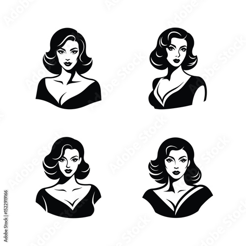 Beauty Woman vector set 
