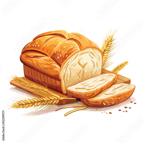 Professional Freshly Baked Bread Meal Icon Isolated for Culinary Designs