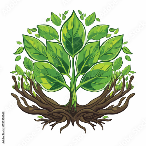 Concept of protection and care for nature symbolized by hands safeguarding green leaves of a plant