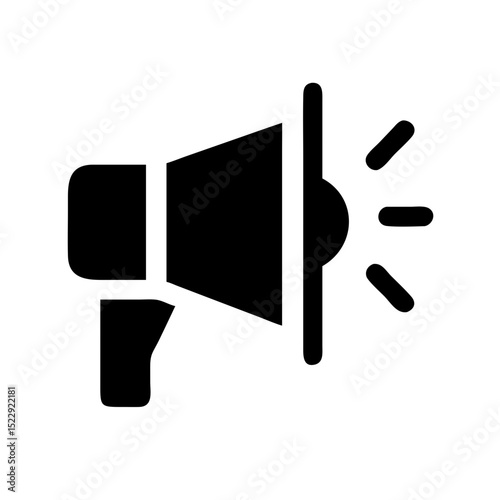 Flat protest megaphone icon speak out vector design for activism