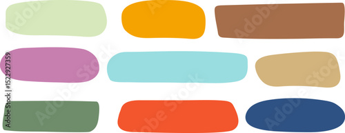 Liquid abstract speech bubbles. Hand drawn organic abstract frames. Empty text shapes.