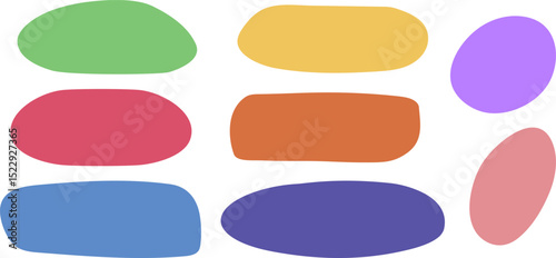 Liquid abstract speech bubbles. Hand drawn organic abstract frames. Empty text shapes.