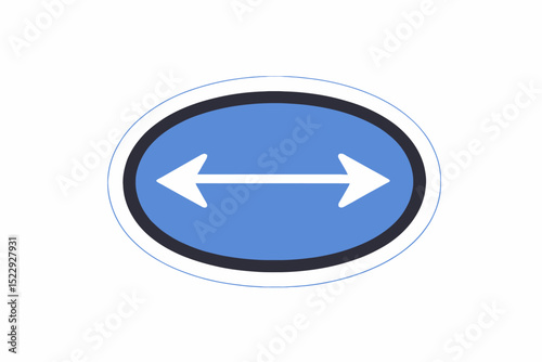 Bidirectional Arrow Icon - Blue and White Directional Sign - Left and Right Arrows Pointing in Opposite Directions - Symbol of Choice and Movement Free Download Bidirectional Arrow Icon - Blue and White Directional Sign - Left and Right Arrows Pointing in Opposite Directions - Symbol of Choice and Movement - GFXLoad