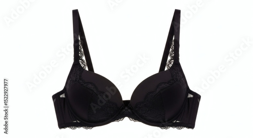 Wallpaper Mural Elegant black push-up bra with delicate lace detailing on a clean white background Torontodigital.ca