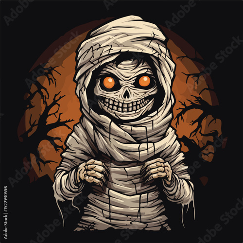 Spooky Halloween Scary Night Dark Celebration Greeting Card Design