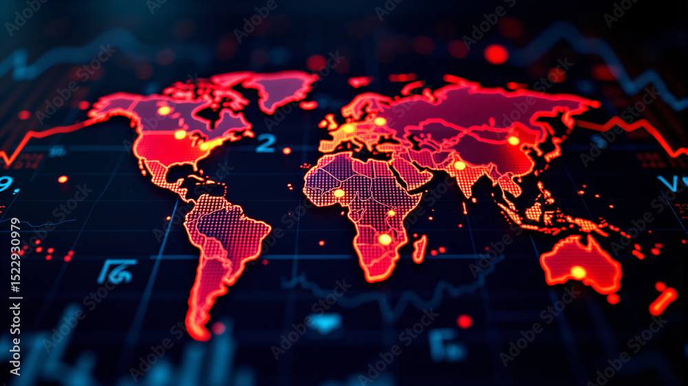 Fototapeta premium Global Market Overview