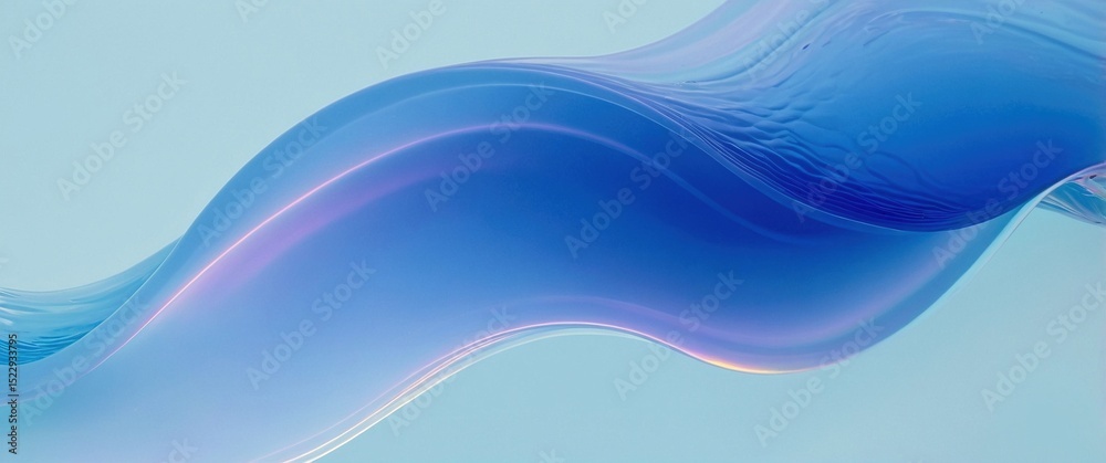 Fototapeta premium Bright cyan turquoise blue fluid wave background. Light clear water surface ripple motion abstract header wallpaper design.