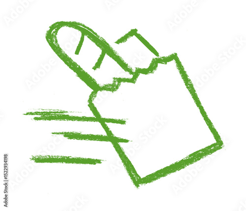 Fast Grocery Delivery Food Delivery Related Icon Crayon Chalk Drawing Vector