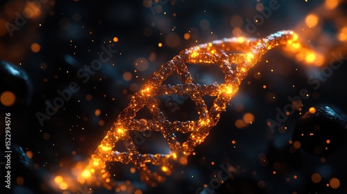 Fiery DNA helix in microscopic universe