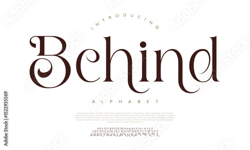 Abstract Fashion font alphabet. Minimal modern urban fonts for logo, brand etc. Typography typeface uppercase lowercase and number. vector illustration