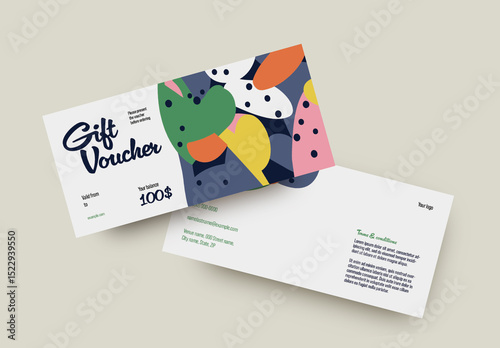 Abstract Gift Voucher Layout