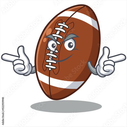 Vector set of american football balls (cartoon mascote). Perfect for printing on mugs, T-shirts, posters, flyers and more