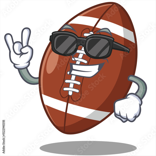Vector set of american football balls (cartoon mascote). Perfect for printing on mugs, T-shirts, posters, flyers and more