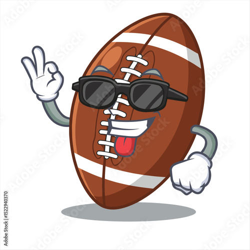 Vector set of american football balls (cartoon mascote). Perfect for printing on mugs, T-shirts, posters, flyers and more