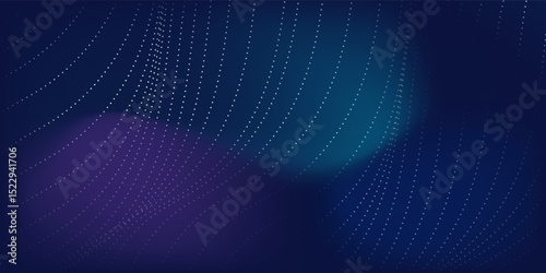 Modern light point Hi-tech digital technology concept. High tech computer illustration with purple and dark blue abstract simple modern