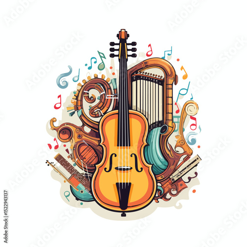 Professional Musical Instrument Icon Vector for Creative Designs