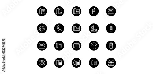 telephone icon pack illustration