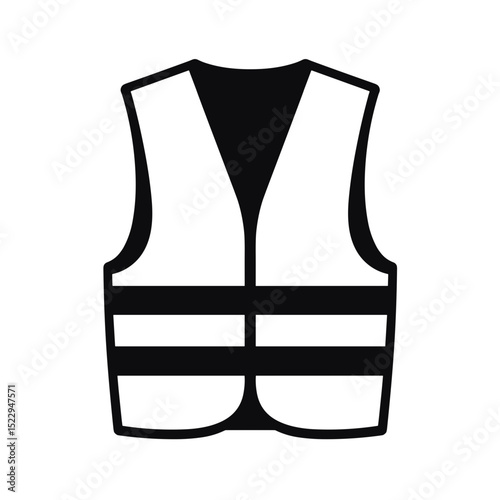 Safety vest with reflective stripes for construction workers. High visibility safety vest protects workers on construction sites.  Essential safety gear for construction workers