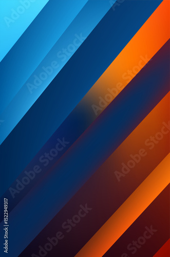 Blue orange and dark blue gradient color with striped colorful corporate design background