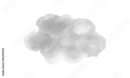 もやもや・もくもくの手書き水彩風吹き出しフレーム素材 (ベクター・単体)