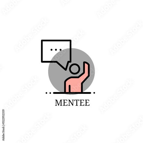 Mentee Icon – Learning and Mentorship Vector
