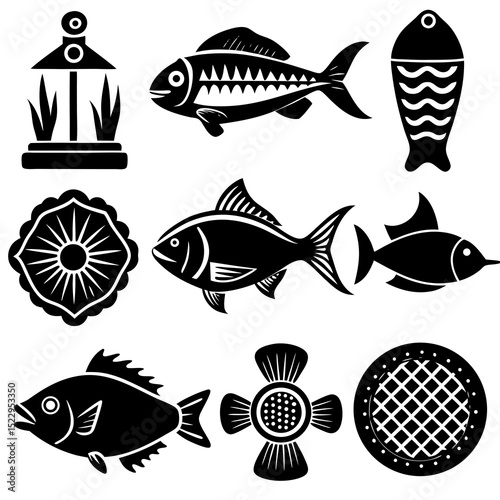 set of fish icons