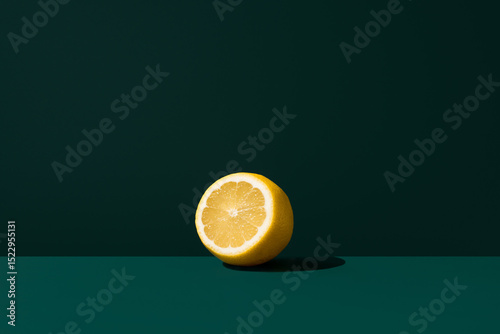 Vibrant lemon displayed with striking simplicity photo