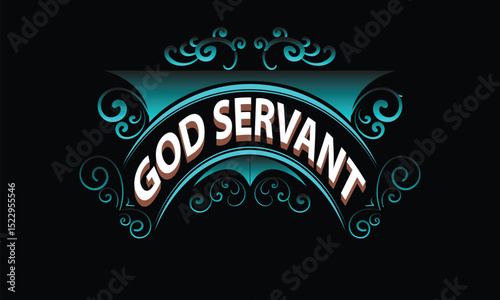 GOD SERVANT lettering custom style design