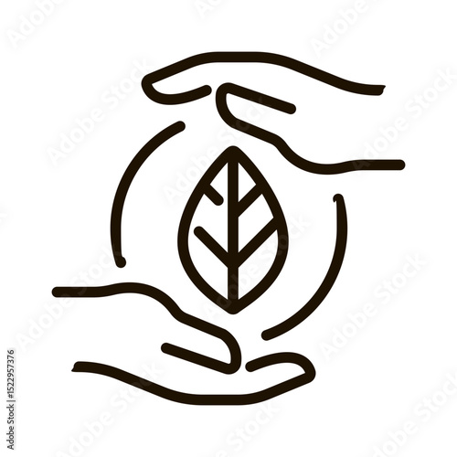 Sustainable Energy and Environmental Conservation Icon in Outline Style
